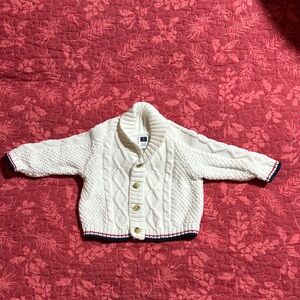 3-6 Month Janie and Jack Cream Cable Knit Cardigan